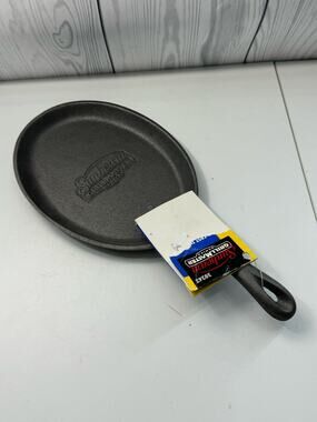 New Sunbeam Grillmaster Cast Iron grill pan 9 inches Camping